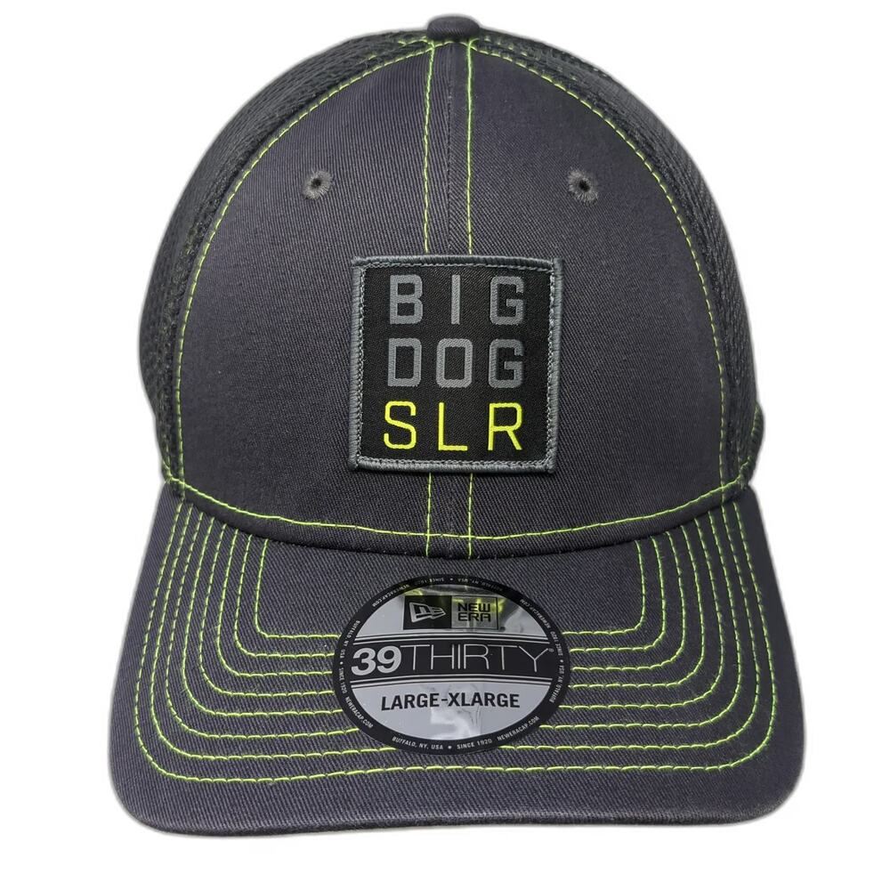 New Era Baseball Cap Gray XL Big Dog SLR Mesh Back Stretch Fit Stitching Hat
